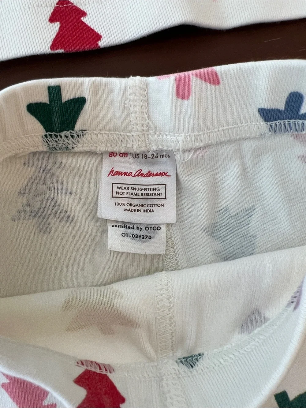 Hanna Andersson Toddler Christmas Pajamas with Multi-Color Tree Print, 18-24  mo